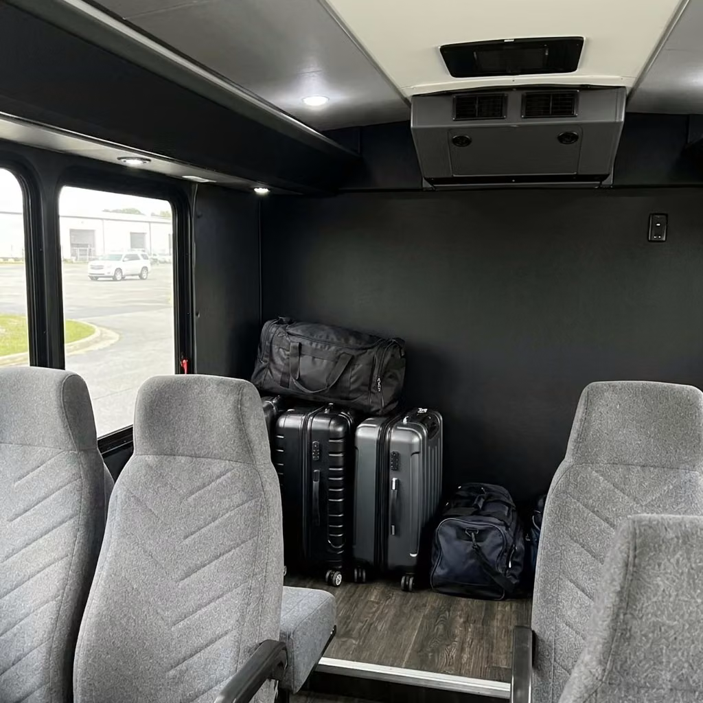 paragould 15 passenger minibus luggage area