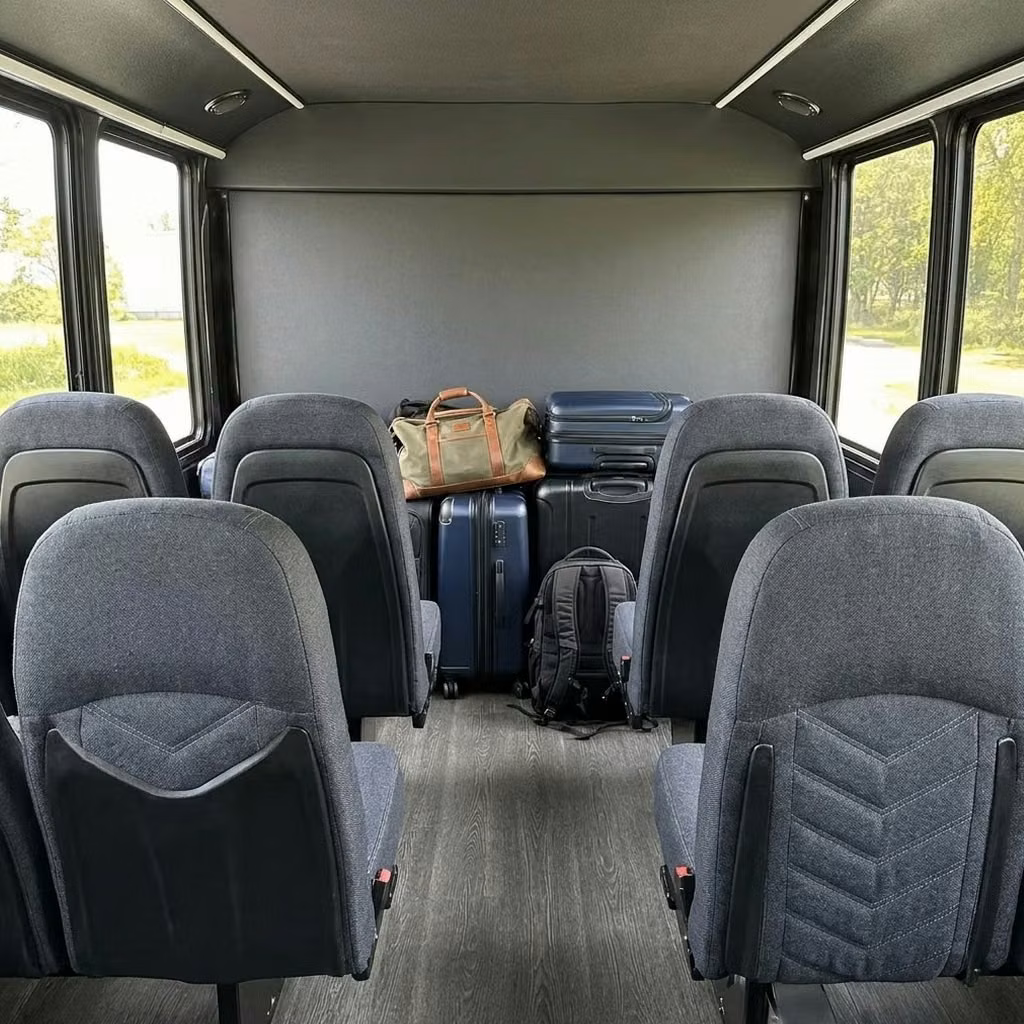 paragould 25 passenger minibus luggage area