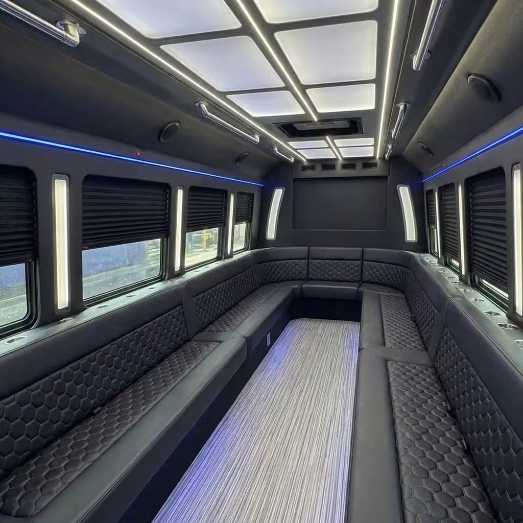 paragould party bus wraparound seating