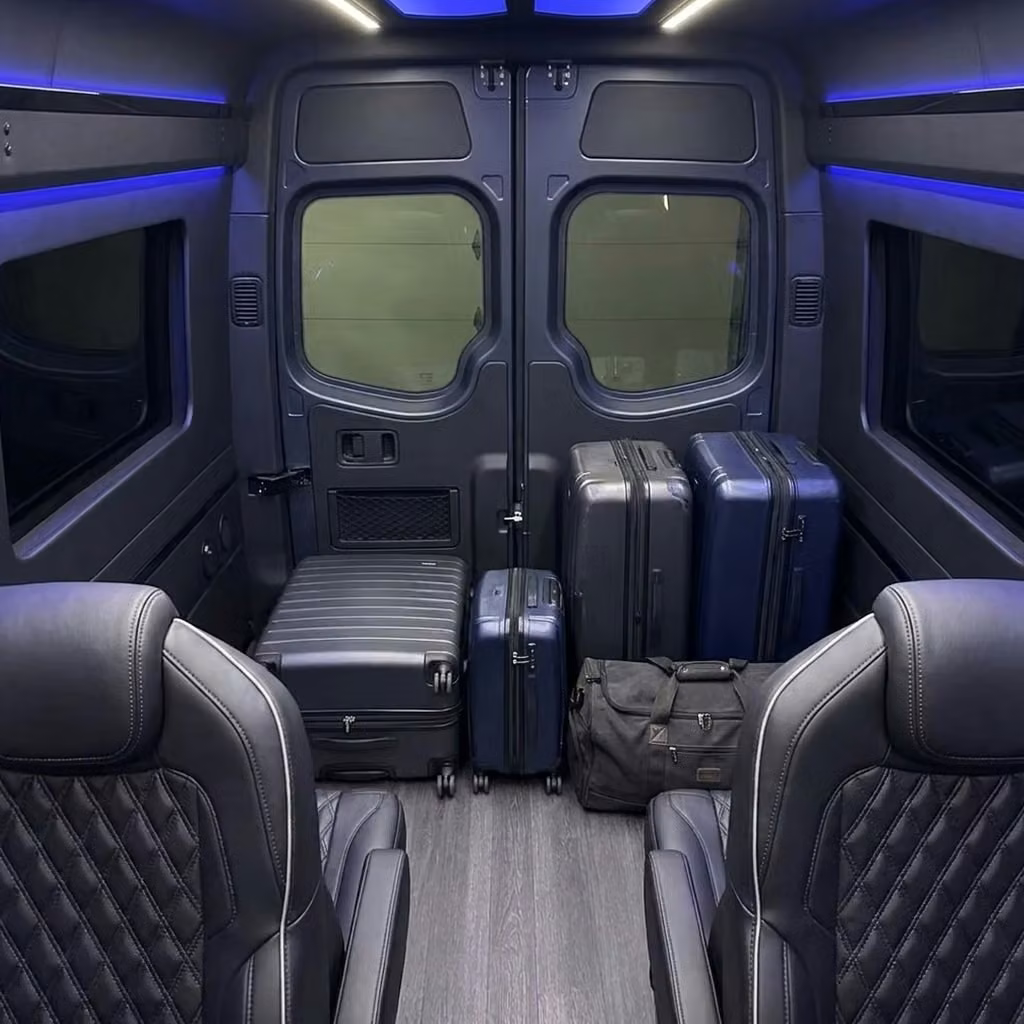 paragould sprinter van rental with driver luggage area