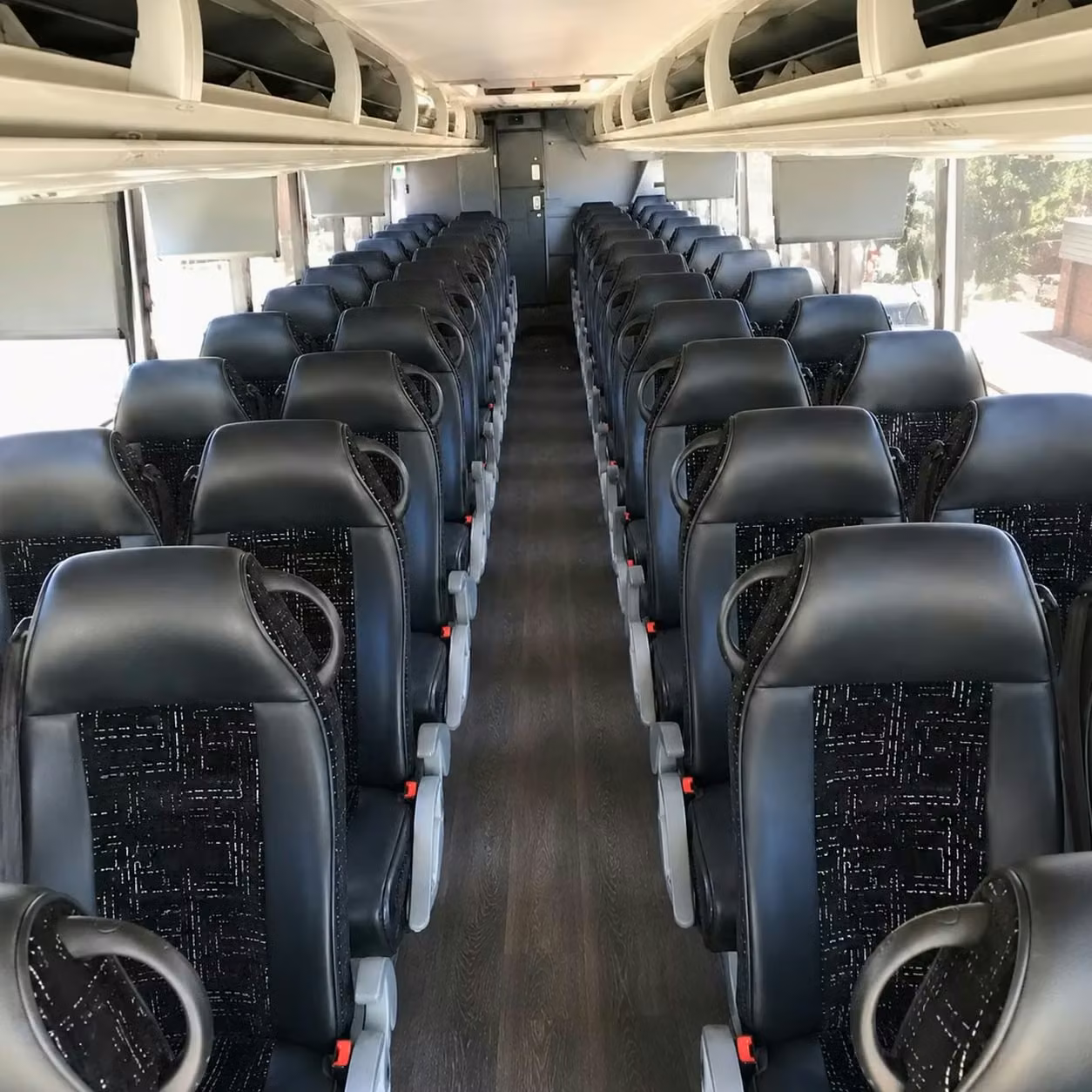 56 passenger charter bus interior